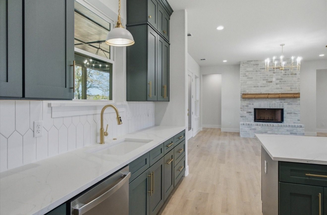 Kitchen — Quartz and brass