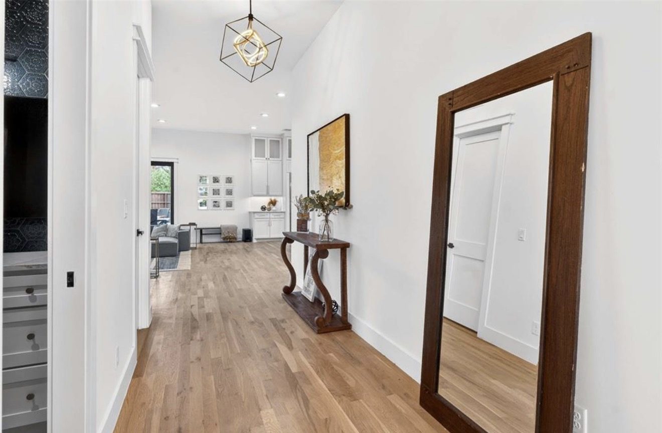 Renovated hallway and entry