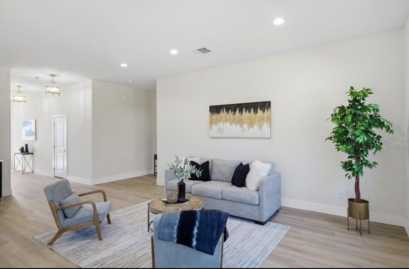 Living room with natural light